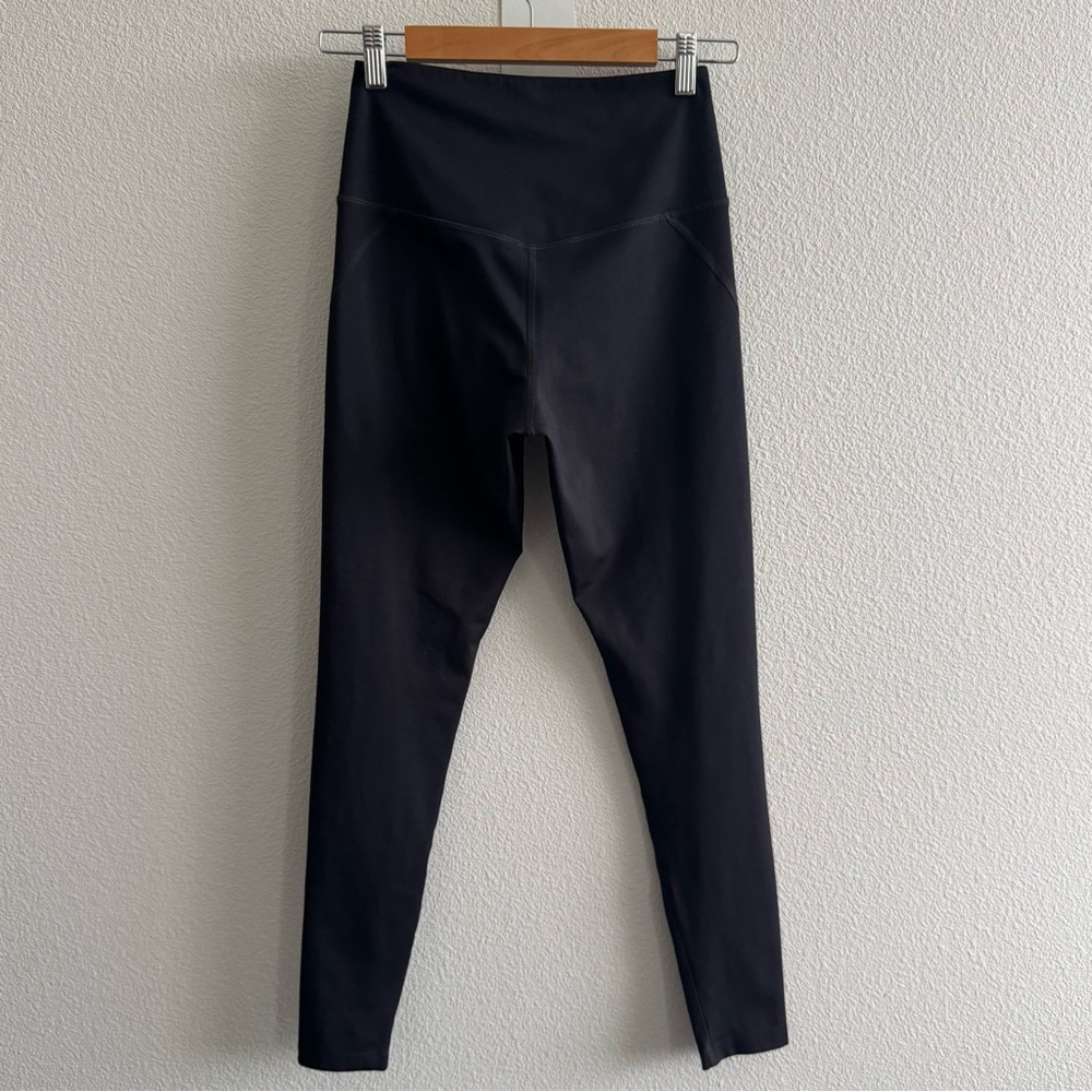 Girlfriend Collective Black Leggings Four Way Stretch Activewear Minimal Gym - Picture 3 of 11